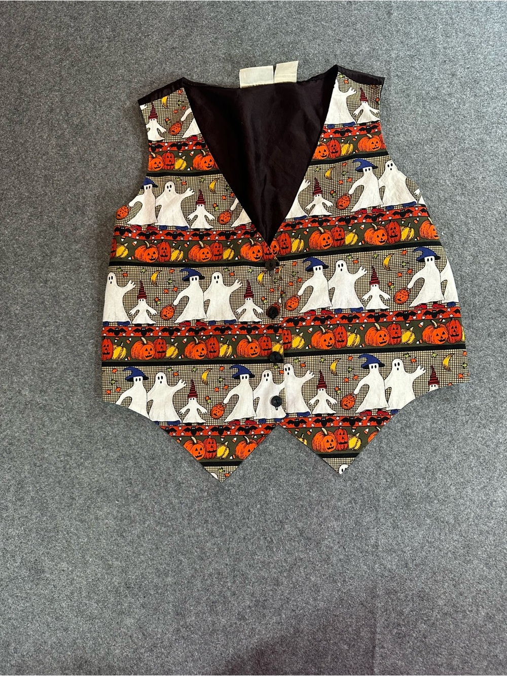 Vintage 90s Basic Editions Black Halloween Vest